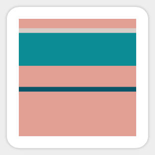 A prime jam of Blood (Animal), Blush, Silver, Dark Cyan and Philippine Indigo stripes. Sticker